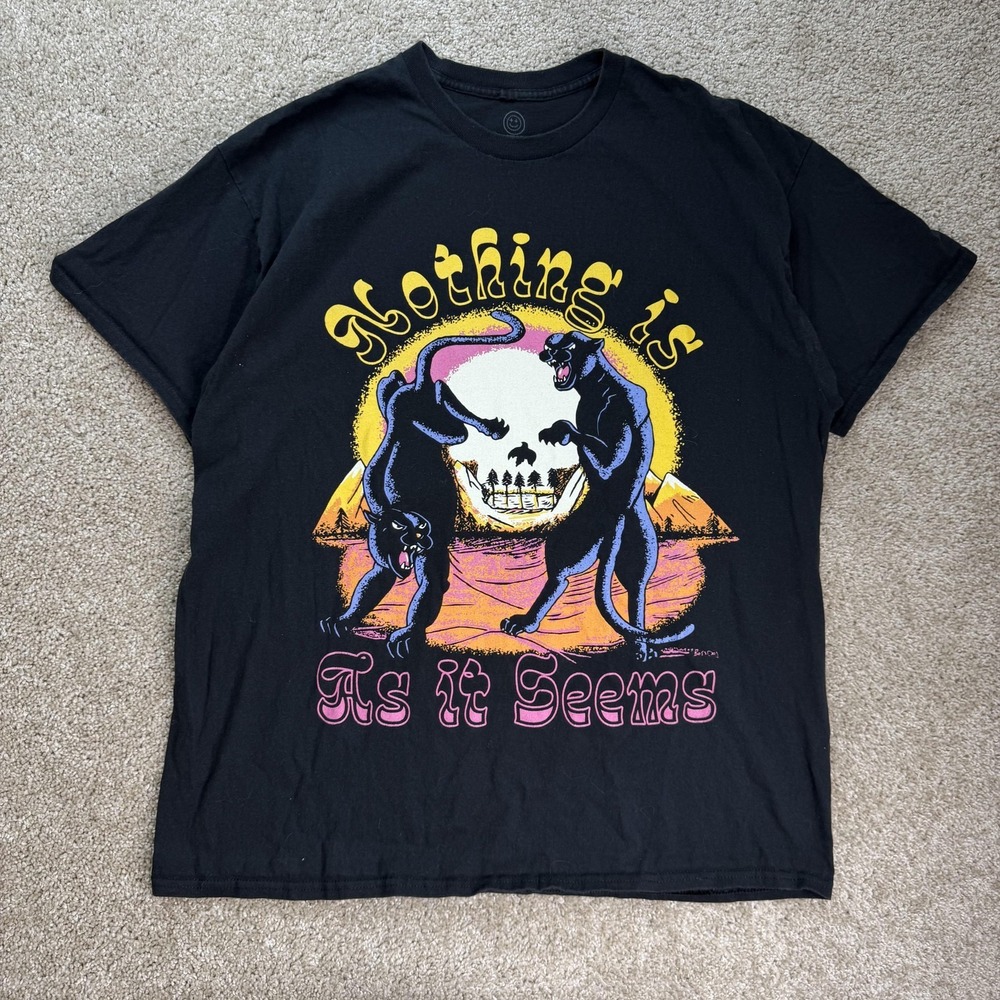Boss Dog Nothing Is As It Seems Shirt Mens XL Black Panther Skull Tee T-Shirt
